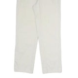 DOCKERS Mens Cotton Blend White Regular Straight Trousers W30 L29 Classic Zip