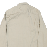 WRANGLER Mens Beige Cotton Blend Shirt S Long Sleeve Button Pockets Casual