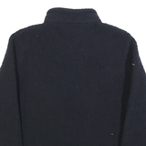 TOMMY HILFIGER Womens Black & Red Zip Jacket L Polyester Fleece Casual Warm Coat