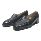 BALLY Womens Classic Leather Loafers Black UK 6.5 Elegant Comfortable