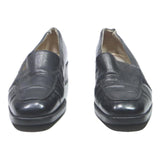 BALLY Womens Classic Leather Loafers Black UK 6.5 Elegant Comfortable