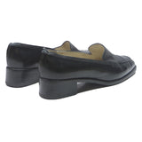 BALLY Womens Classic Leather Loafers Black UK 6.5 Elegant Comfortable