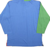 MOSKITO Boys Blue & Green Basketball Graphic Cotton Blend Hoodie L Colourblock