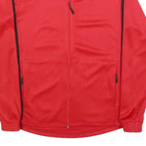 KAPPA Mens Red & Black Track Jacket L Polyester Zip Sportswear Activewear