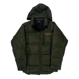 Hooded Polo By Ralph Lauren Puffer - Small Green Polyester