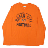 NFL Mens Orange Cincinnati Bengals Queen City Football Long Sleeve Crew Neck