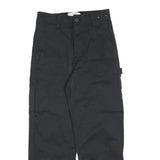 HOLLISTER Womens Black Relaxed Cargo Trousers W28 L28 Cotton Blend Zip