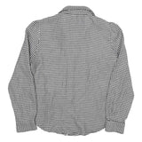 ZARA Womens Black & White Printed Shirt Long Sleeve Collared S Houndstooth
