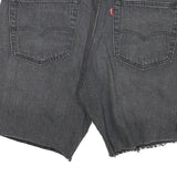LEVI'S Mens Shorts Black Denim Cut-Off XL W34 Classic Casual Summer