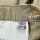 Carhartt Cargo Shorts - 32W 10L Khaki Cotton