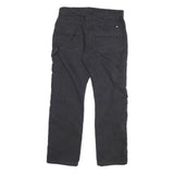 DICKIES Mens Cotton Blend Black Regular Straight Trousers W32 L30 Workwear Zip