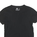 DICKIES Mens Black V-Neck T-Shirt L Cotton Blend Casual Essential