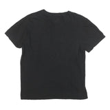 DICKIES Mens Black V-Neck T-Shirt L Cotton Blend Casual Essential