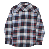 Mens Blue Black & Red Cotton Plaid Shirt XL Casual Button-Up Long Sleeve