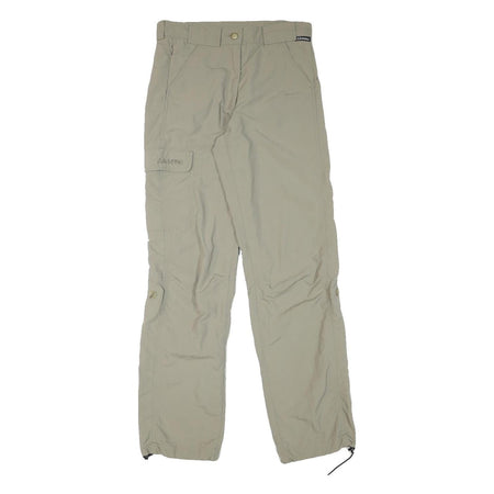 SCHOFFEL Womens Regular Beige Polyester Blend Trousers W28 L30 Outdoor Zip Cargo