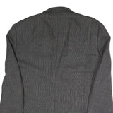 Mens Grey Classic Blazer Jacket XL Polyester Blend Button Closure Plain Elegant