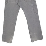 DICKIES Mens Grey Regular Fit Straight Denim Jeans Cotton Blend W33 L27 Workwear