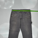Rk Brand Carpenter Trousers - 36W 30L Grey Cotton