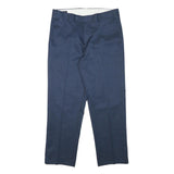 CANDA Mens Polyester Navy Blue Regular Fit Straight Leg Trousers W32 L27 Formal
