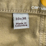 Carhartt Carpenter Pants - 33W 30L Khaki Cotton