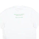 STELLA MCCARTNEY Womens White Organic Cotton Blend Graphic T-Shirt XS Short