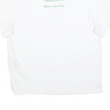 STELLA MCCARTNEY Womens White Organic Cotton Blend Graphic T-Shirt XS Short