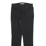 LEVI'S Womens Slim Black Jeans Denim W29 L30 Stylish Zip Cotton Blend