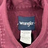 Wrangler Shirt - Large Burgundy Cotton
