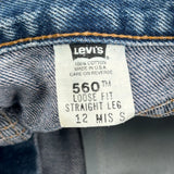 560 Levis Denim Shorts - 30W UK 12 Blue Cotton