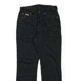 WRANGLER Mens Black Cotton Blend Regular Straight Trousers W28 L27 Classic Zip