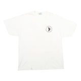 HANES Mens White Feet Meet Graphic T-Shirt L Short Sleeve Crew Neck Vintage