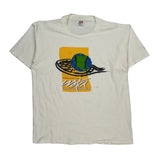 League Tennis Anvil Single Stitch T-Shirt - XL White Cotton