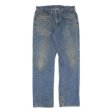 CARHARTT Mens Regular Fit Blue Denim Jeans W32 L32 Classic Straight Cotton Zip