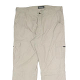 BIAGGINI Mens Relaxed Beige Cargo Trousers W38 L28 Zip Polyester Blend