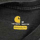 Carhartt Spellout Long Sleeve T-Shirt - Medium Black Cotton