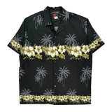 Unbranded Floral Hawaiian Shirt - XL Yellow Cotton
