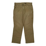 Carhartt Double Knee Carpenter Trousers - 34W 29L Beige Cotton