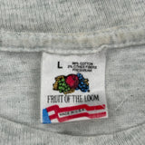 Indian Shores Fl Fruit Of The Loom Single Stitch T-Shirt - Large Gray Cotton
