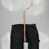 Dickies Double Knee Carpenter Trousers - 34W 32L Black Cotton