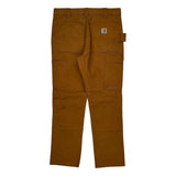 Carhartt Double Knee Carpenter Pants - 32W 30L Brown Cotton