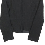 H&M Womens Black Zip Jacket XS Polyester Blend Plain Lightweight Elegant