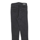 LEVI'S 721 Womens Jeans Black Slim Skinny Denim Dark W28 L30 Stylish Zip
