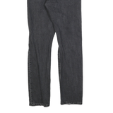 LEVI'S 501 Womens Jeans Black Regular Straight Denim Medium W24 L30 Distressed