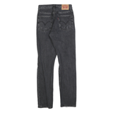 LEVI'S 501 Womens Jeans Black Regular Straight Denim Medium W24 L30 Distressed