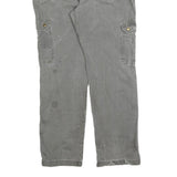 CARHARTT Mens Cotton Blend Grey Relaxed Fit Straight Trousers W34 L32 Workwear