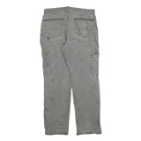 CARHARTT Mens Cotton Blend Grey Relaxed Fit Straight Trousers W34 L32 Workwear