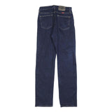 WRANGLER Mens Regular Fit Straight Leg Denim Dark Blue W28 L32 Zip Cotton Blend