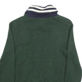POLO RALPH LAUREN Mens Green & Navy Shawl Collar Patterned Jumper Crew Neck
