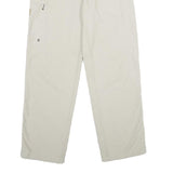 ALLSPORT Womens Nylon White Regular Straight Trousers W26 L30 Outdoor Zip