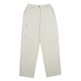 ALLSPORT Womens Nylon White Regular Straight Trousers W26 L30 Outdoor Zip